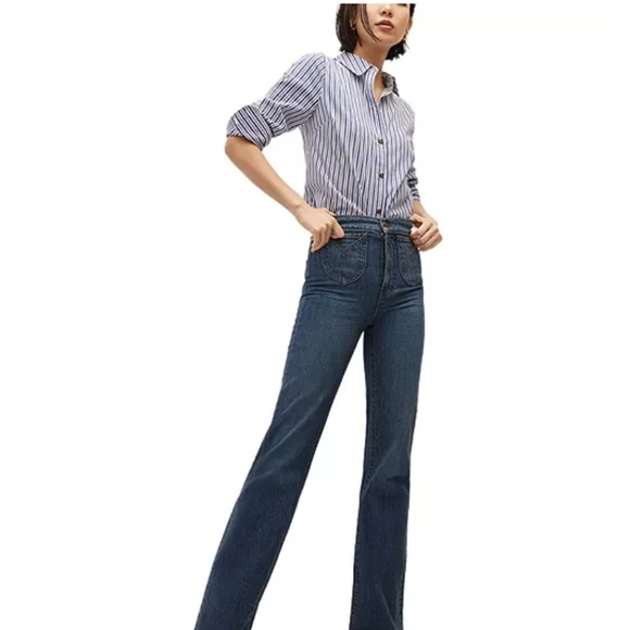 Veronica Beard Crosbie Wide Leg High Rise Jean Sz 29 - Picture 9 of 12